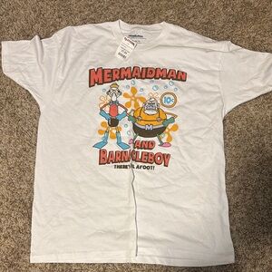 Nickelodeon White Mermaidman and Barnacleboy T-Shirt